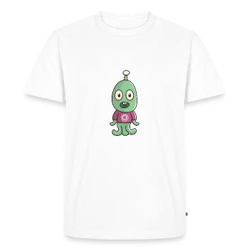 étranger - T-shirt Premium bio Homme - blanc - Devant - Nico (187cm)
