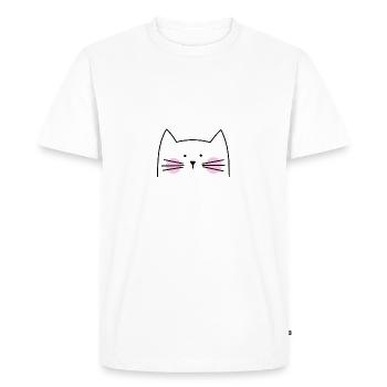Chat chaton chaton - T-shirt Premium bio Homme - blanc - Devant - Nico (187cm)