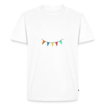 Cadeau de conception de fanion de chaîne de fanion - T-shirt Premium bio Homme - blanc - Devant - Nico (187cm)