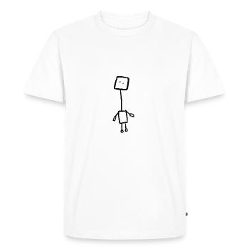Robot fou (noir) - T-shirt Premium bio Homme - blanc - Devant - Nico (187cm)