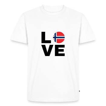 Norway Love - Norvège Love - Cadeau Nord-Fan - T-shirt Premium bio Homme - blanc - Devant - Nico (187cm)
