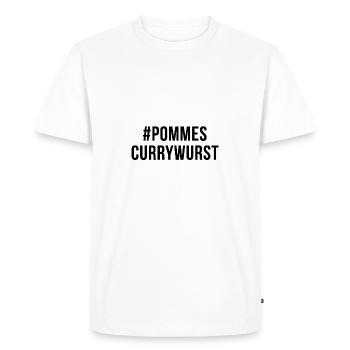 French fries - Men's Premium Organic T-Shirt - white - Front - Nico (187cm)