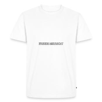 JOY RULES I Chemise suisse - T-shirt Premium bio Homme - blanc - Devant - Nico (187cm)