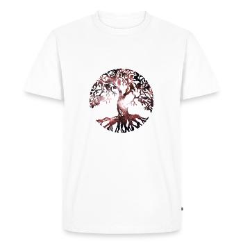 Idée de cadeau d'espace de l'arbre de la vie - T-shirt Premium bio Homme - blanc - Devant - Nico (187cm)