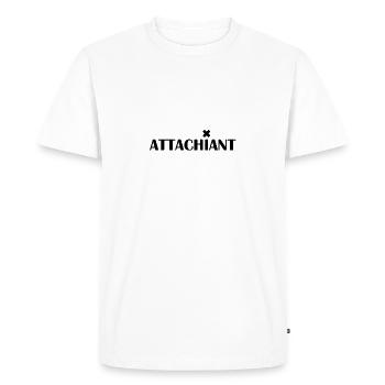 attachiant - T-shirt Premium bio Homme - blanc - Devant - Nico (187cm)