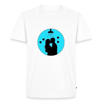 Douches pour deux - T-shirt Premium bio Homme - blanc - Devant - Nico (187cm)