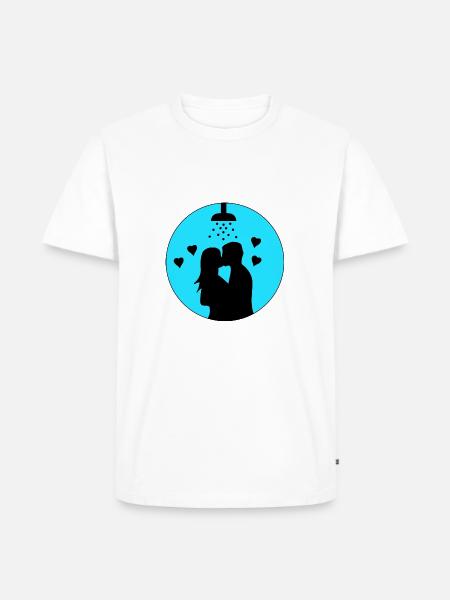Showers for two - Men's Premium Organic T-Shirt - white