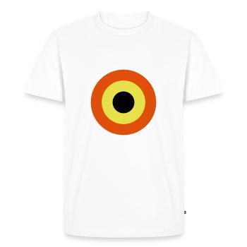 Red Yellow Yellow Cockade - Customizable - Men's Premium Organic T-Shirt - white - Front - Nico (187cm)