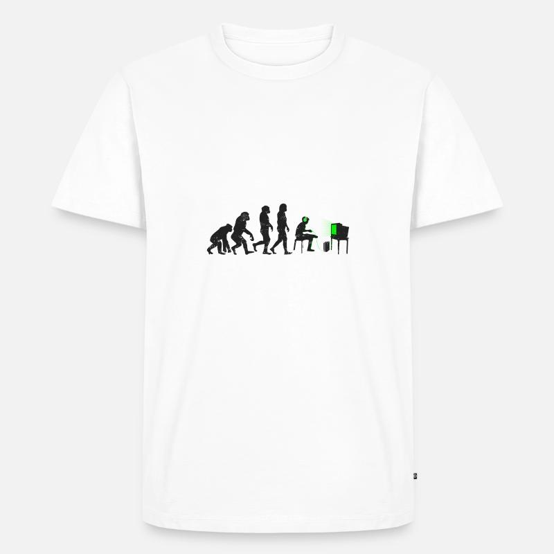 Evolution de l'évolution des joueurs - T-shirt Premium bio Homme - blanc