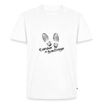 Camino de Santiago. Saint-Jacques. T-shirt thé - T-shirt Premium bio Homme - blanc - Devant - Nico (187cm)