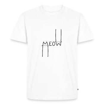 Miaou! - T-shirt Premium bio Homme - blanc - Devant - Nico (187cm)