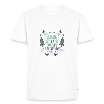 Christmas Christmas Frosty Dreaming - Men's Premium Organic T-Shirt - white - Front - Nico (187cm)