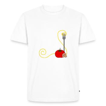 nouilles spaghetti noodles24 macaroni lasagnes - T-shirt Premium bio Homme - blanc - Devant - Nico (187cm)