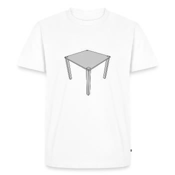 canapé canapé chaise chaise chaise table lamp lampe benc - T-shirt Premium bio Homme - blanc - Devant - Nico (187cm)