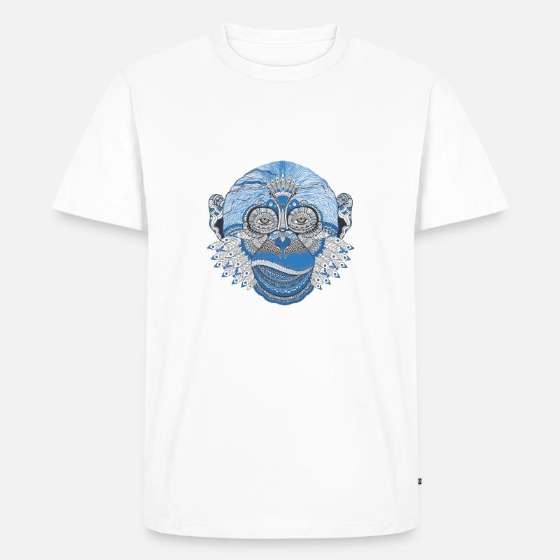 Abstrakter Affe Geschenk Geschenkidee - Männer Premium Bio T-Shirt - Weiß