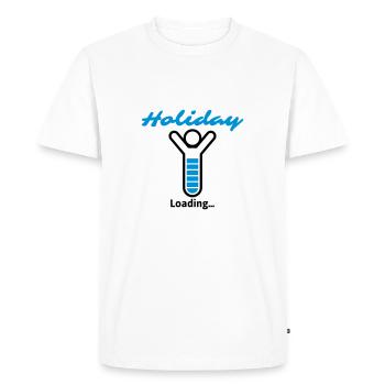Holiday Loading ... - Men's Premium Organic T-Shirt - white - Front - Nico (187cm)