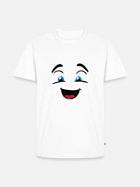 Smiling face - Men's Premium Organic T-Shirt - white