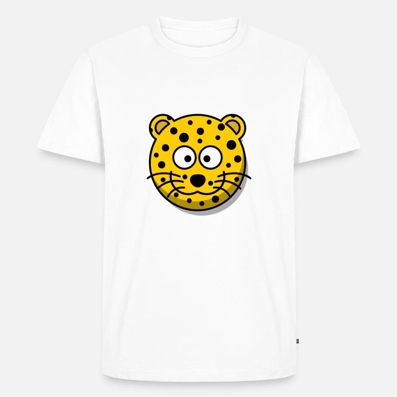 Leopard - Männer Premium Bio T-Shirt - Weiß