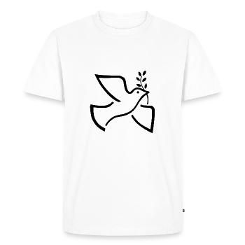 la paix mondiale sur la paix mondiale de la terre sur la terre love21 - T-shirt Premium bio Homme - blanc - Devant - Nico (187cm)
