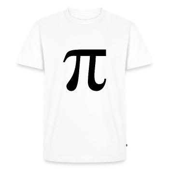 Pi circle number math - Men's Premium Organic T-Shirt - white - Front - Nico (187cm)