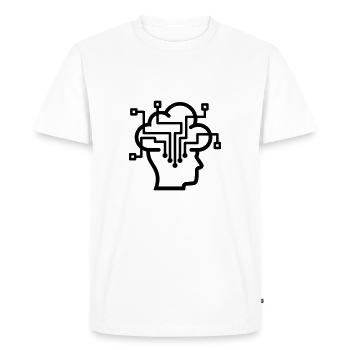 Privacy Cloud Connected Thinking - Men's Premium Organic T-Shirt - white - Front - Nico (187cm)
