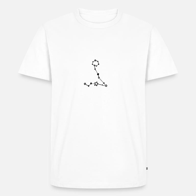 Sternzeichen Fische schwarz - Männer Premium Bio T-Shirt - Weiß