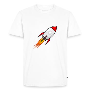 Rocket Red - T-shirt Premium bio Homme - blanc - Devant - Nico (187cm)