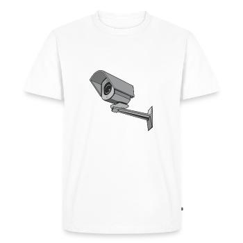 Caméra de sécurité - T-shirt Premium bio Homme - blanc - Devant - Nico (187cm)