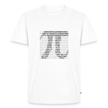 Pi circle number - Men's Premium Organic T-Shirt - white - Front - Nico (187cm)