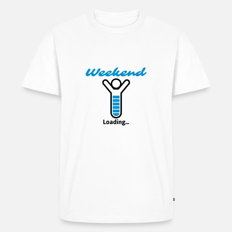 Weekend Loading... - Männer Premium Bio T-Shirt - Weiß