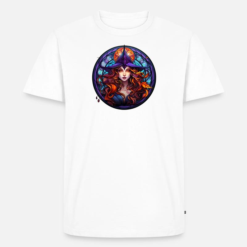 HEXE - Männer Premium Bio T-Shirt - Weiß