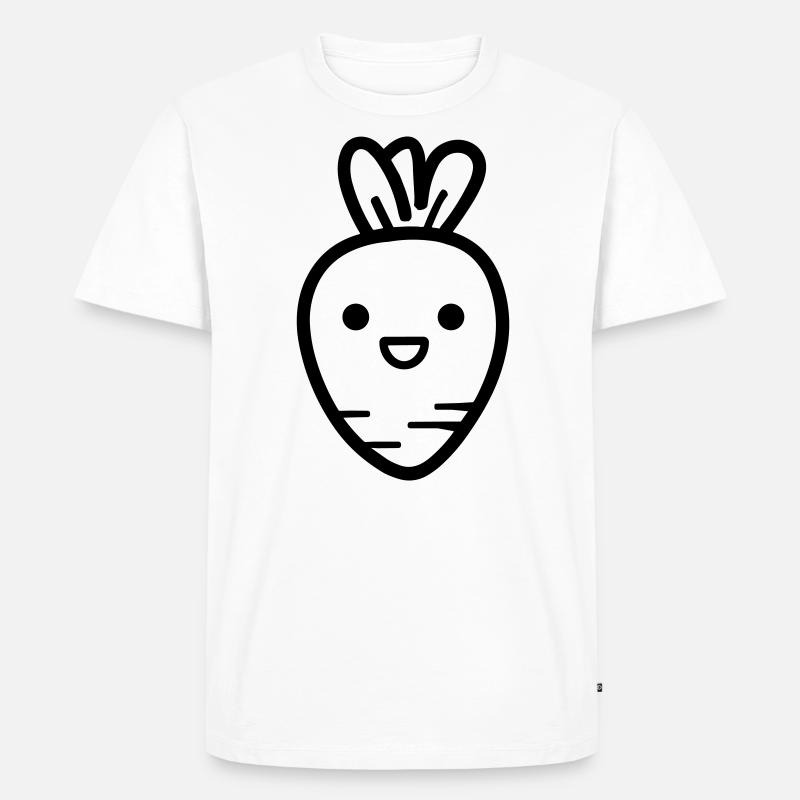 Karotte - Männer Premium Bio T-Shirt - Weiß