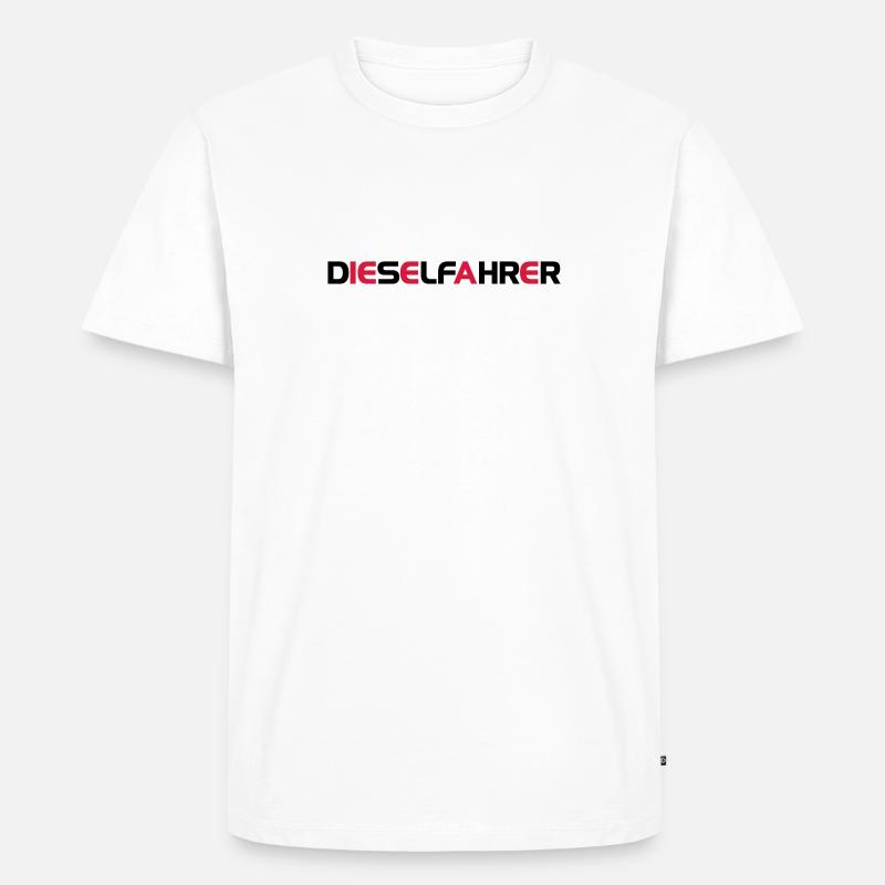 Dieselfahrer - Männer Premium Bio T-Shirt - Weiß