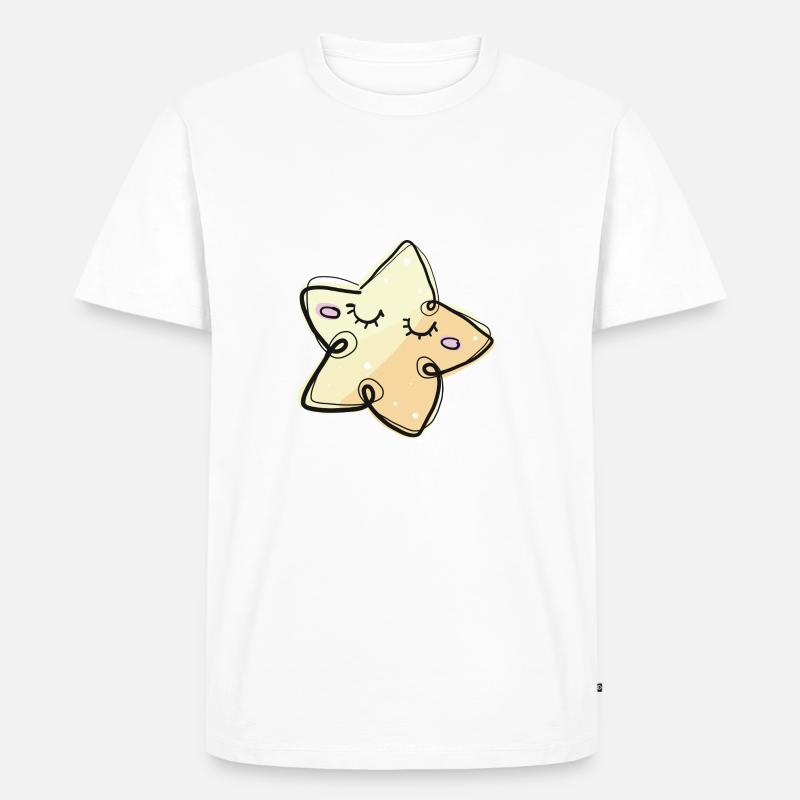 STERNCHEN - Männer Premium Bio T-Shirt - Weiß