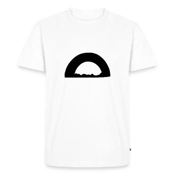 Arc Symbol Shape Grass Line - Men's Premium Organic T-Shirt - white - Front - Nico (187cm)