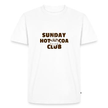Chocolate Addict Club Fun Chocolate Design - Men's Premium Organic T-Shirt - white - Front - Nico (187cm)