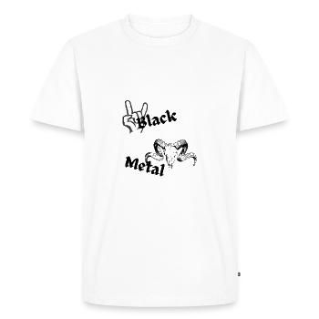 Black Metal - T-shirt Premium bio Homme - blanc - Devant - Nico (187cm)