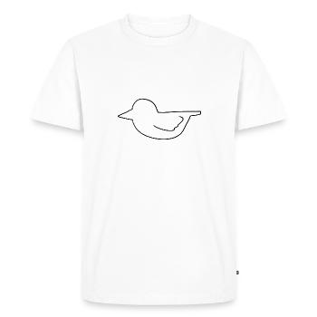 Duck Bird Flying Animal Icon - Men's Premium Organic T-Shirt - white - Front - Nico (187cm)