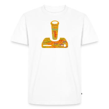 joystick orange wordcloud gaming - T-shirt Premium bio Homme - blanc - Devant - Nico (187cm)