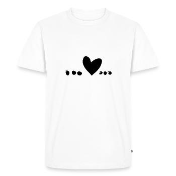 Points, Coeur, Symbole, Amour - T-shirt Premium bio Homme - blanc - Devant - Nico (187cm)