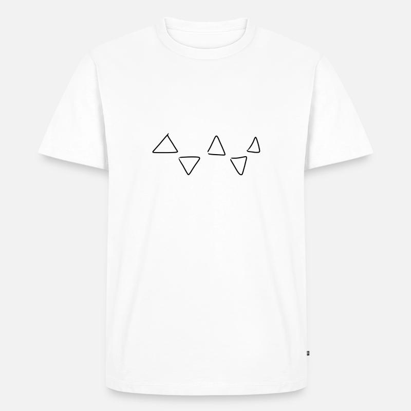 Triangular pattern - Men's Premium Organic T-Shirt - white