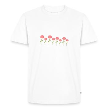 plantes à fleurs plantes fleurs rose symbole rose - T-shirt Premium bio Homme - blanc - Devant - Nico (187cm)