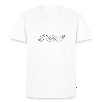 Quatre feuilles feuille symbole forme forme - T-shirt Premium bio Homme - blanc - Devant - Nico (187cm)