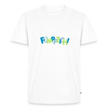 50 Fuempfzich - 3c - Men's Premium Organic T-Shirt - white - Front - Nico (187cm)