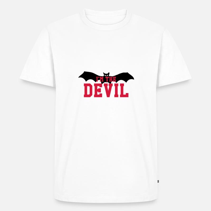 Ich bin der Teufel - Männer Premium Bio T-Shirt - Weiß