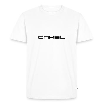 uncle - Men's Premium Organic T-Shirt - white - Front - Nico (187cm)