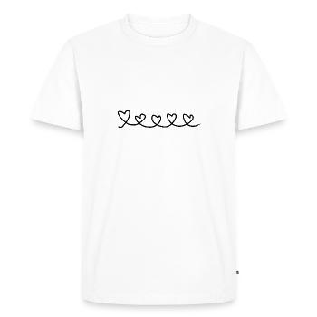 Icône de coeur d’amour - T-shirt Premium bio Homme - blanc - Devant - Nico (187cm)