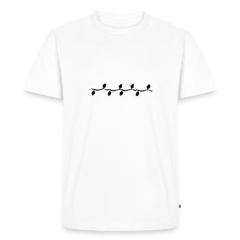 Leaves Line Nature Leaf Shape Branches - Men's Premium Organic T-Shirt - white - Front - Nico (187cm)