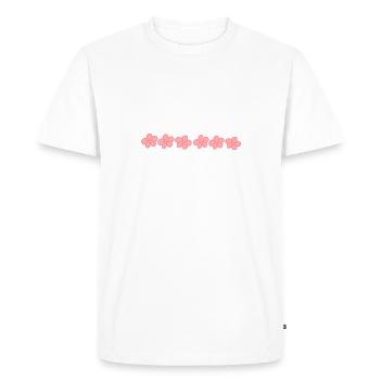 flowers blossom plant pink line icon - Men's Premium Organic T-Shirt - white - Front - Nico (187cm)