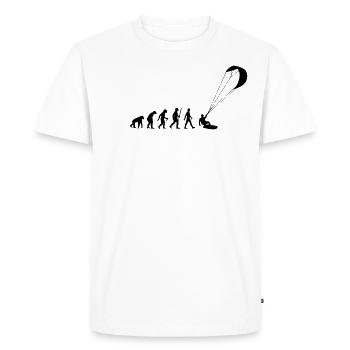 Evolution kite surf - T-shirt Premium bio Homme - blanc - Devant - Nico (187cm)